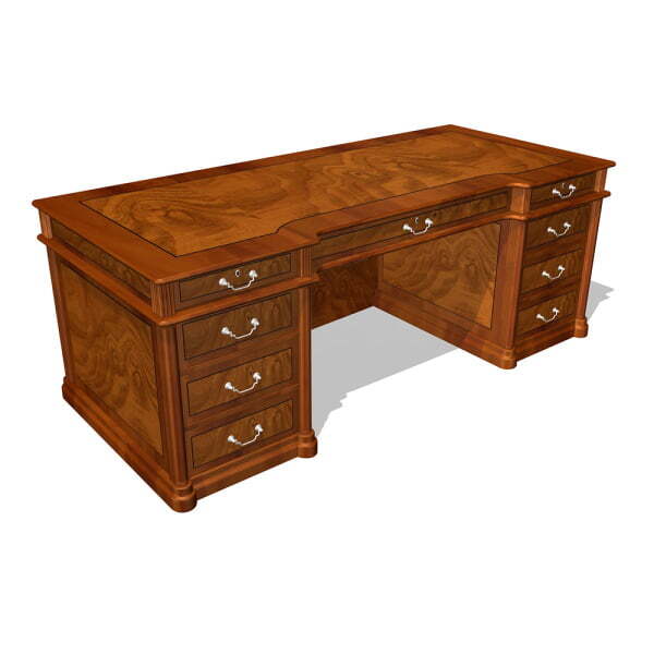 Стол руководителя 180см Art&Moble 01122 1800x900x750 (Шпон корня оливы)