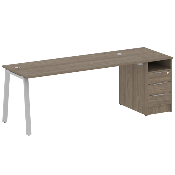 Рабочая станция Metal System Style БА.РС-СТП-1.5 2212x720x750 (Вяз/Серый металл)