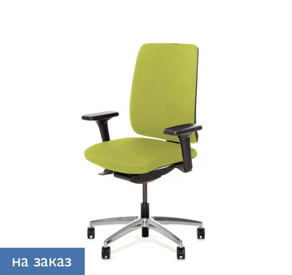 DION Кресло синх. черный пластик (Зеленый)