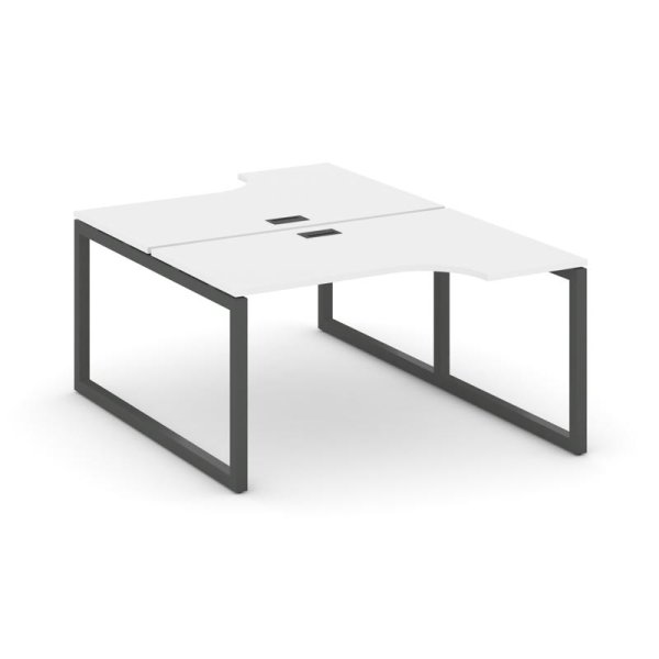 Рабочая станция эргономичная SN-5O.DRPA-022 (1580х1632/1992х750) (Белый/Металл Антрацит)