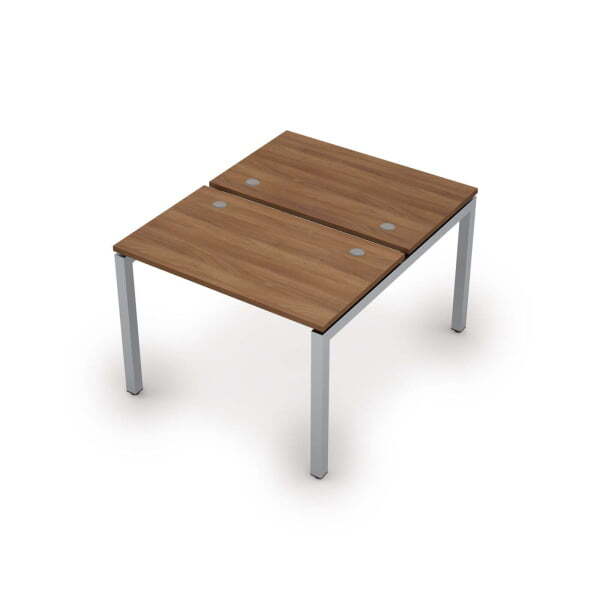 6МБ.5267 Бенч-система на 2 рабочих места (1000x1235x750) (Белый/Алюминий матовый)