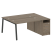 Рабочая станция с тумбой на А-образном м/к Metal System Style БА.РС-СТП-2.3 1812x1475x750 (Дуб наварра/Серый металл)