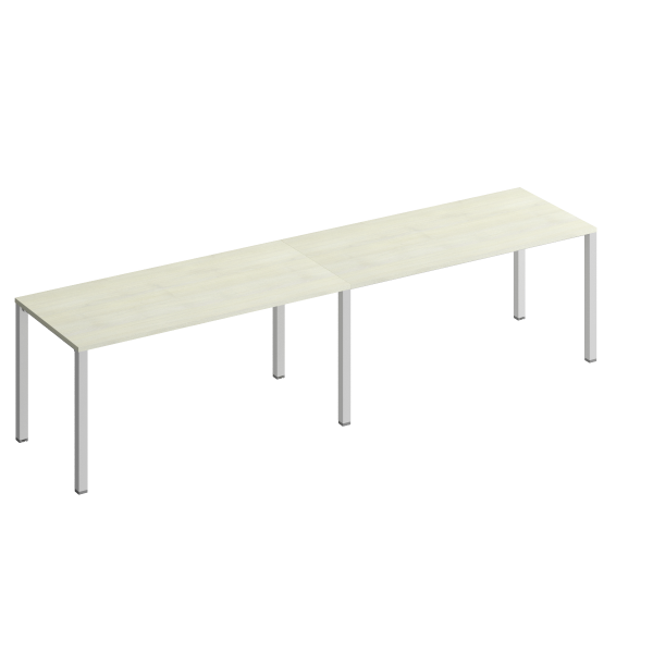 Рабочая станция на металлокаркасе КФ (2х160) Комфорт КФ К.1133-2 3200x750x750 (Дуб шамони светлыйСерый)