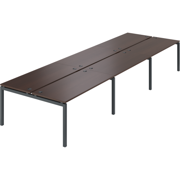 Стол на металлокаркасе для заседаний Арго-М АМП-480 4800x1236x760 (Дуб венге/Антрацит)