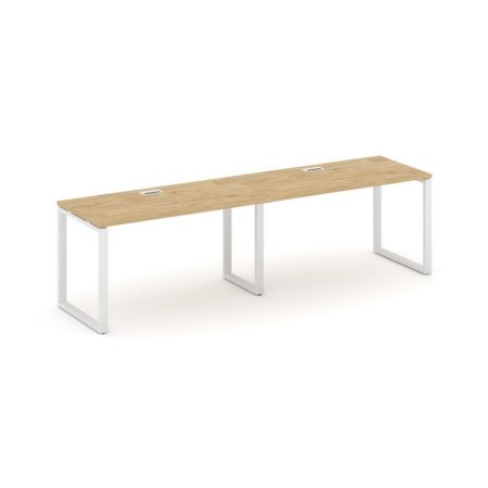 Рабочая станция 1 сторонняя SN-6O.ORS-013 (2760х700х750) (Тиквуд Светлый/Металл Белый)