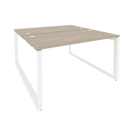 Рабочая станция на О-образном м/к Onix O.MO-D.RS-2.3.7 1380x1475x750 (Дуб Аттик/Белый Металл)