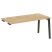 Стол-приставка к опорным элементам на деревянных опорах Onix Wood OW.SPR-4.8 1580x800x750 (Тиквуд Светлый/Дуб Темный)