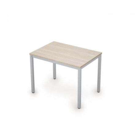 6М.067 Стол рабочий (1000x600x750) (Шамони светлый/Алюминий матовый)