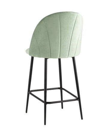 Стул полубарный Логан велюр фисташковый (Стул полубарный Логан фисташковый)