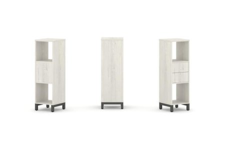 Набор стеллажа 1 сторонний, 3 яруса SN.NS-311 (387х400х1248) (Дуб Наварра/Металл Антрацит)