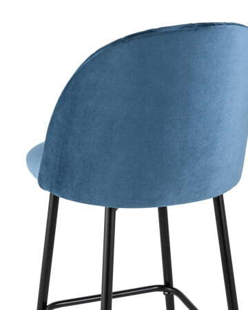 Стул барный Марсель велюр пыльно-синий (Стул барный Марсель синий)