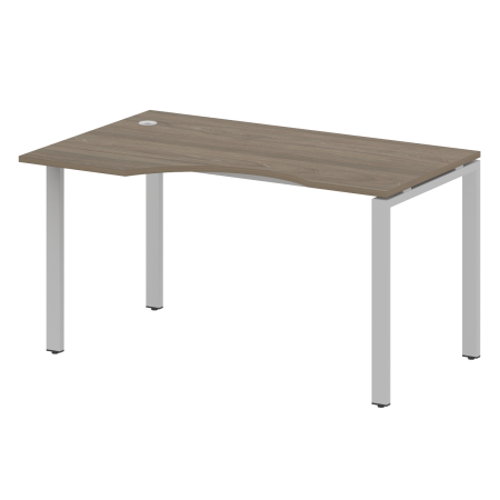 Стол криволинейный левый Metal System Style БП.СА-2 Л 1400x900x750 (Вяз/Серый металл)