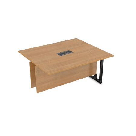 16СКС.164 Стол-квадрат бенч, средний модуль  (1400x1600x750) (Romano | Черный Глянец)