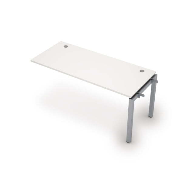 6МБС.5174 Линейная бенч-система, средний модуль (1600x700x750) (Белый/Алюминий матовый)