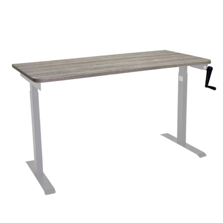 Стол c ручным приводом LA-T33-M1 (1400x600x725-1165) (Серо-бежевый дуб | Серый)