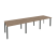 Стол переговорный Onix O.MP-PRG-3.2 3540x980x750 (Тиквуд Темный/Белый Металл)