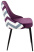 Стул для кухни KF-5 фиолетовый зигзаг металл черный на ножках (KF-5/ZIG/VIOLET) (Фиолетовый)