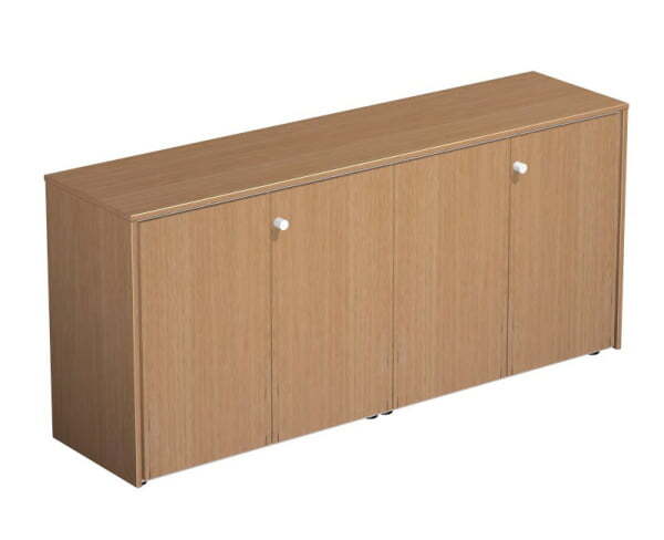 Шкаф для документов закрытый Profiquadro КВ 311 БВ 1820x460x840 (Белый премиум / Вишня скандинавская)