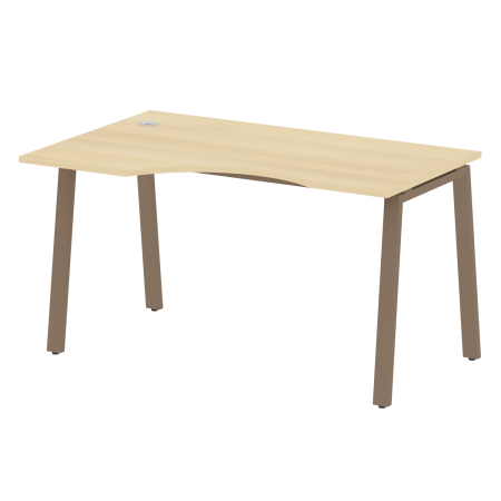 Стол криволинейный левый Metal System Style БА.СА-2 Л 1400x900x750 (Акация/Мокко металл)