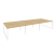 Рабочая станция на О-образном м/к Onix O.MO-D.RS-6.3.8 4140x1635x750 (Тиквуд Темный/Белый Металл)