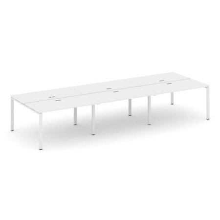Рабочая станция 2-х сторонняя SN-6P.DRS-064 (4740х1232х750) (Белый/Металл Белый)