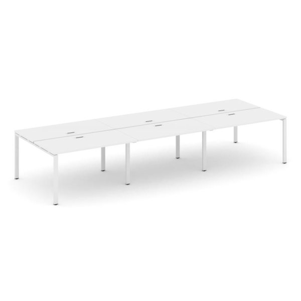 Рабочая станция 2-х сторонняя SN-6P.DRS-062 (3540х1232х750) (Белый/Металл Белый)