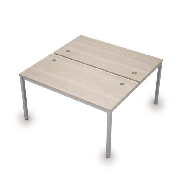 6МБ.279 Бенч-система на два рабочих места (1400x1435x750) (Шамони светлый/Алюминий матовый)