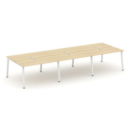 Рабочая станция 2-х сторонняя SN-6A.DRS-074 (4740х1432х750) (Акация Лорка/Металл Белый)