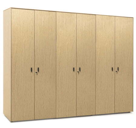 EXE Шкаф для бумаг с гардеробом 101 732 (Дуб Светлый/Черный)