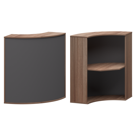 Стойка угловая Ресепшн А-550 900x900x1220 (Темный шимо)