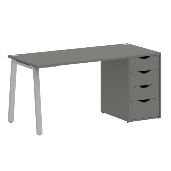Стол письменный VR.SP-3-158.4.A 1580x720x750 (Металлик/Серый Металл)