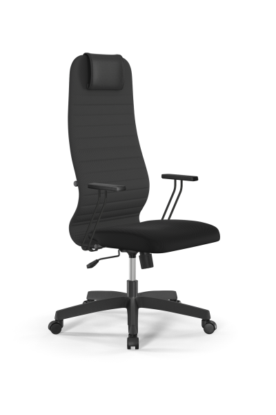 Кресло для руководителя Метта Sit 8 B1-10T - UMF(X1) /Uh02/Wh00/T1bp-b(M09.B02.G15.W01) (Темно-серый | Черный)