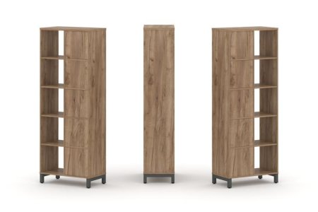 Набор стеллажа 2-х сторонний, 5 ярусов SN.NSD-521 (754х400х1982) (Дуб Табак/Металл Антрацит)