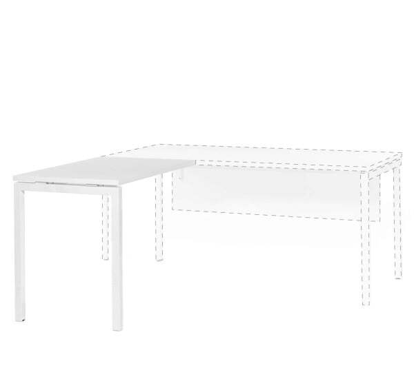 TOUR METAL Брифинг-приставка 100х60 (Белый/Белый металл)