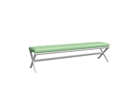 Банкетка трехместная NLT.L-3 (Kanzas 20/Металл Белый)