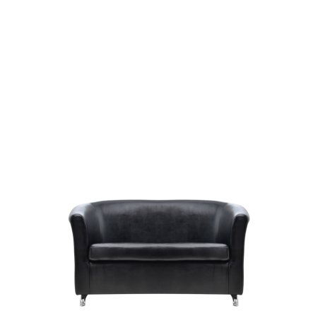 Диван офисный Коломбо (С-100) 2-х местный (Черный)