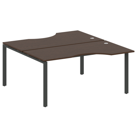 Рабочая станция криволинейная Metal System Style БП.РАС-СА-2.1 1600x1835x750 (Венге Цаво/Антрацит металл)