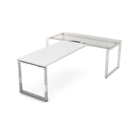 Брифинг-приставка Gloss НБП-О.004 1600x700x750 (Белый премиумХром)