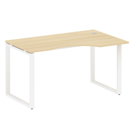 Стол криволинейный правый Metal System Style БО.СА-2 Пр 1400x900x750 (Акация/Белый металл)