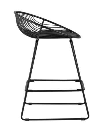 Стул полубарный UFO черный с черной подушкой (Стул полубарный Ufo черный)