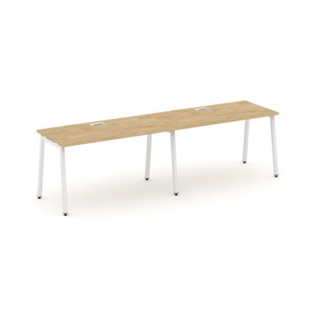 Рабочая станция 1 сторонняя SN-4A.ORS-002 (2360х600х750) (Тиквуд Светлый/Металл Белый)