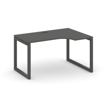 Стол рабочий эргономичный SN-5O.SPA-011(R) (1380х700/980х750) (Антрацит/Металл Антрацит)