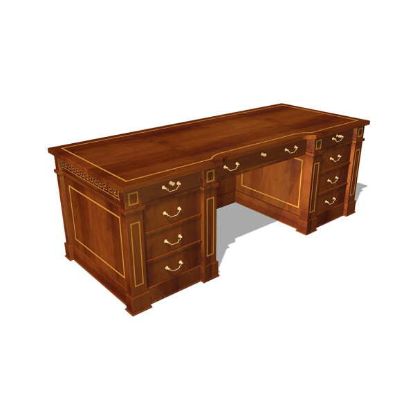 Стол руководителя с ящиками Art&Lux ALX1121 2200x900x780 (Красное дерево)