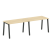 Рабочая станция на 2 рабочих места на А-образном м/к Metal System Style БА.СМ-2.2 2400x720x750 (Дуб наварра/Серый металл)
