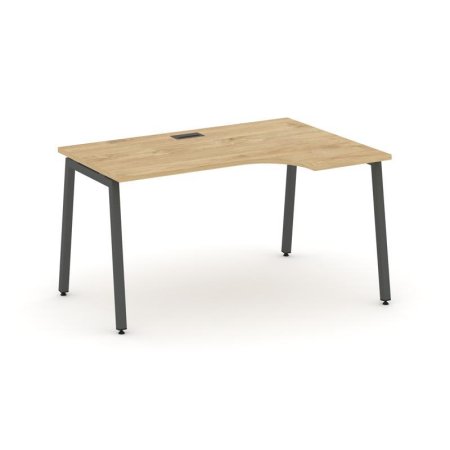 Стол рабочий эргономичный SN-4A.SPA-022(R) (1580х800/980х750) (Тиквуд Светлый/Металл Антрацит)