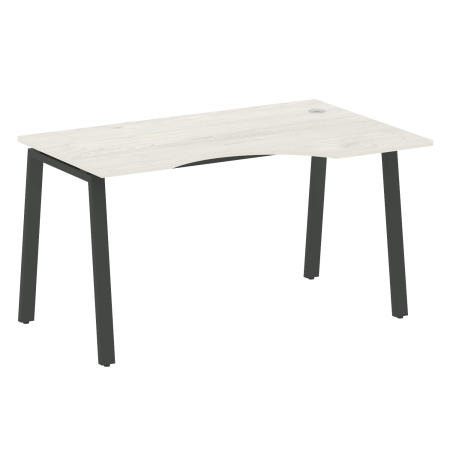 Стол криволинейный правый Metal System Style БА.СА-2 Пр 1400x900x750 (Дуб Наварра/Антрацит металл)