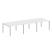 Переговорный стол 3 столешницы Metal System Style БП.ПРГ-3.2 3600x1235x750 (Дуб Наварра/Серый металл)