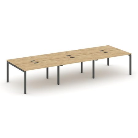 Рабочая станция 2-х сторонняя SN-5P.DRS-064 (4740х1232х750) (Тиквуд Светлый/Металл Антрацит)
