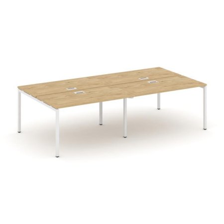 Рабочая станция 2-х сторонняя SN-4P.DRS-052 (2360х1632х750) (Тиквуд Светлый/Металл Белый)