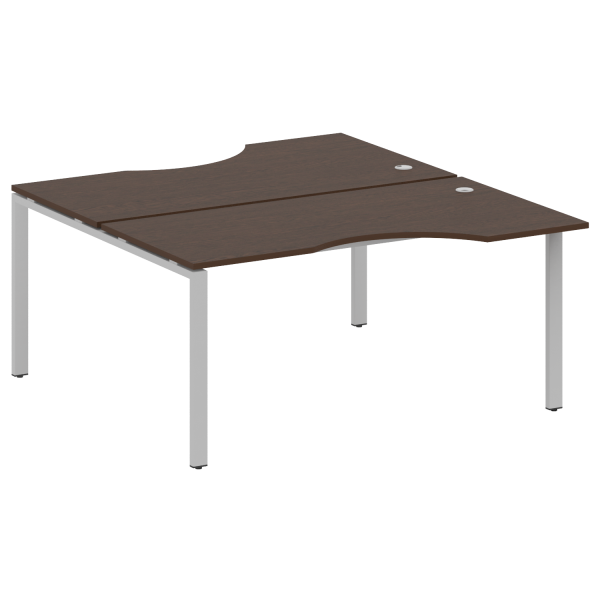 Рабочая станция криволинейная Metal System Style БП.РАС-СА-2.1 1600x1835x750 (Венге Цаво/Серый металл)